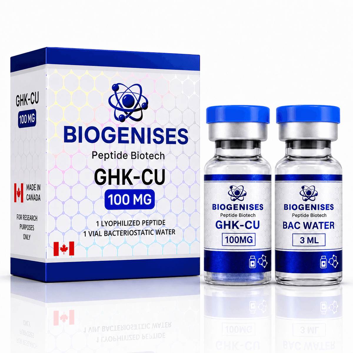 GHK-Cu 100mg Biogenesis + Água Bacteriostática